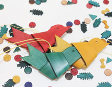 Load image into Gallery viewer, Christmas tree ornaments, hand made in Vancouver - leather made in Canada
