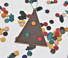 Load image into Gallery viewer, Christmas tree ornaments, hand made in Vancouver - leather made in Canada