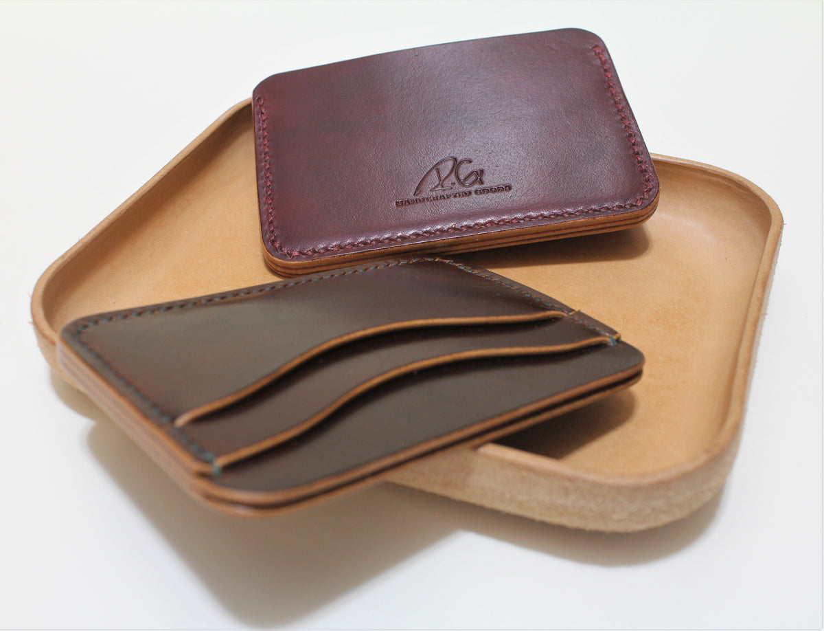 Best premium corporate gifts made in Vancouver Handmade leather wallet/card  holder