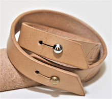 Load image into Gallery viewer, leather bracelet handmade in Vancouver for men and women