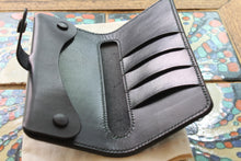 Load image into Gallery viewer, handmade Italian leather tall wallet for women in Vancouver BC