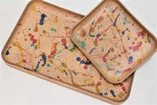 Load image into Gallery viewer, Luxury unique leather tray with felt - utility or serving tray - handmade in Vancouver BC, Canada, perfect Christmas gift