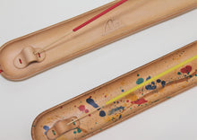 Load image into Gallery viewer, Zen - leather incense burner - yoga and meditation props