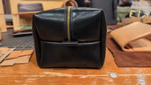 Load image into Gallery viewer, Unique and luxury handmade leather toiletry bag
