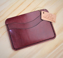 Load image into Gallery viewer, handmade Italian leather wallet cardholder in Vancouver BC
