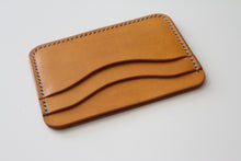 Load image into Gallery viewer, Handmade leather wallet cardholder dyed in yellow
