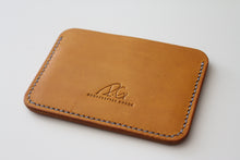Load image into Gallery viewer, Handmade leather wallet cardholder dyed in yellow
