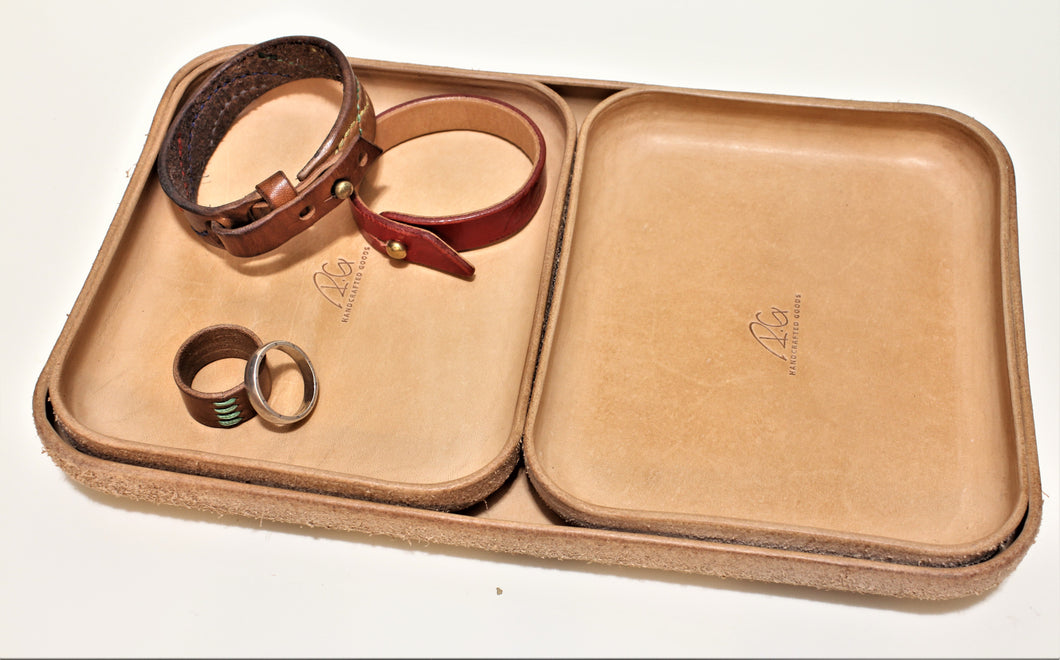 catch all leather trays utility trays made in Canada